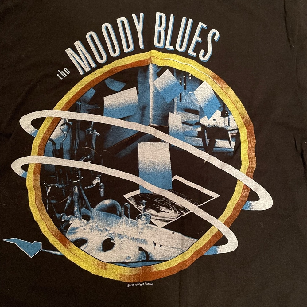 VINTAGE MOODY BLUES 1986 CONCERT TEE SHIRT XL NEVER WORN